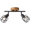 Brilliant Gwen Ceiling Light Dark wood, 2-light sources