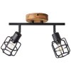 Brilliant Gwen Ceiling Light Dark wood, 2-light sources