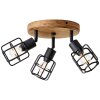 Brilliant Gwen Ceiling Light Dark wood, 3-light sources