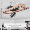 Fairburn Ceiling Light LED brown, Wood like finish, black, 2-light sources