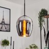 Vevino Pendant Light glass 20 cm chrome, Smoke-coloured, 1-light source