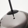 Vevino Pendant Light glass 20 cm chrome, Smoke-coloured, 1-light source