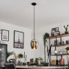 Vevino Pendant Light glass 20 cm chrome, Smoke-coloured, 1-light source