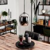 Vevino Pendant Light glass 20 cm chrome, Smoke-coloured, 1-light source