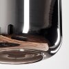 Lauden Pendant Light glass 15 cm chrome, Smoke-coloured, 3-light sources