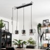 Lauden Pendant Light glass 15 cm chrome, Smoke-coloured, 3-light sources