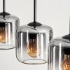 Lauden Pendant Light glass 15 cm clear, Smoke-coloured, 3-light sources