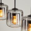Lauden Pendant Light glass 15 cm clear, Smoke-coloured, 3-light sources