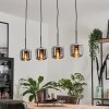 Lauden Pendant Light glass 15 cm chrome, Smoke-coloured, 4-light sources