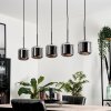 Lauden Pendant Light glass 15 cm chrome, Smoke-coloured, 5-light sources
