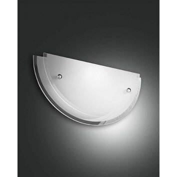 Fabas Luce HILL wall light chrome, 1-light source