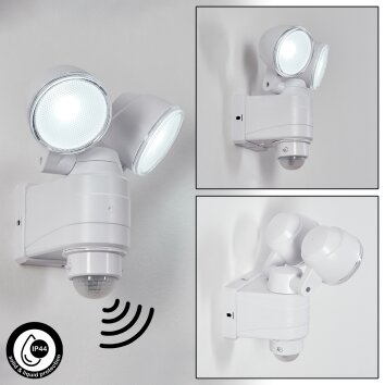 Anyarhwi Outdoor Wall Light LED white, 2-light sources, Motion sensor