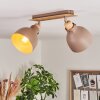 Brunnen Ceiling Light brown, Wood like finish, Taupe, 2-light sources