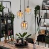 Vevino Pendant Light glass 20cm Amber, clear, 3-light sources