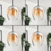 Vevino Pendant Light glass 20cm Amber, clear, 3-light sources