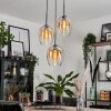Vevino Pendant Light glass 20cm Amber, clear, 3-light sources