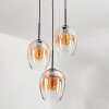 Vevino Pendant Light glass 20cm Amber, clear, 3-light sources