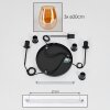 Vevino Pendant Light glass 20cm Amber, 3-light sources