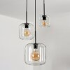 Lauden Pendant Light glass 25cm, 20cm, 15cm clear, 3-light sources