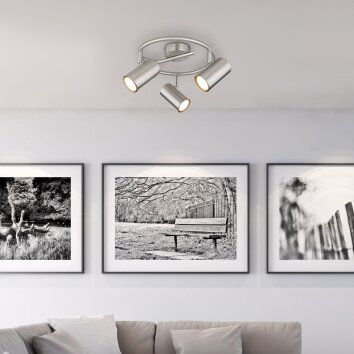 Globo ALLVI Ceiling Light matt nickel, 3-light sources