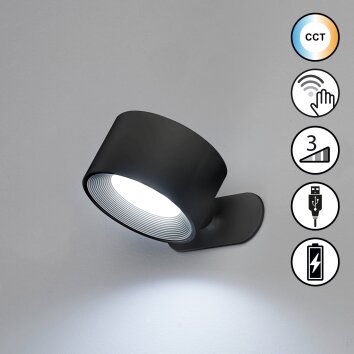 FHL easy Magnetics Wall Light LED black, 1-light source