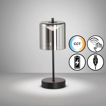 FHL easy Riva Table lamp LED black, 1-light source