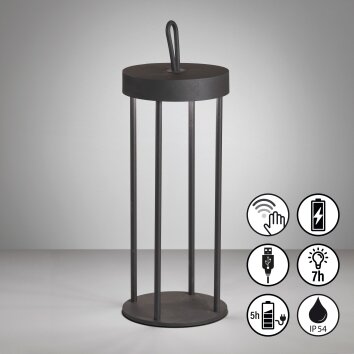 FHL easy Kante Table lamp LED black, 1-light source