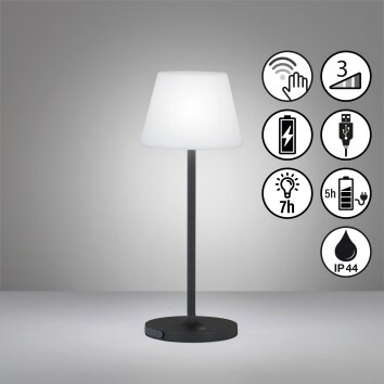 FHL easy Flus Table lamp LED black, 1-light source
