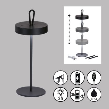 FHL easy Dord Table lamp LED black, 1-light source