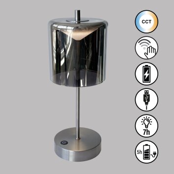 FHL easy Riva Table lamp LED matt nickel, 1-light source