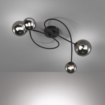 Fischer & Honsel Bala Ceiling Light LED black, 4-light sources