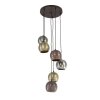 Print Pendant Light brown, black, 6-light sources