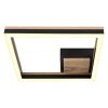 Globo BEATRIX Ceiling Light LED Wood like finish, black, 1-light source