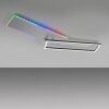 Leuchten Direkt RENDA Ceiling Light LED silver, 2-light sources, Remote control, Colour changer