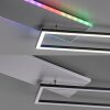 Leuchten Direkt RENDA Ceiling Light LED silver, 2-light sources, Remote control, Colour changer