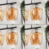 Vevino Pendant Light glass 20cm Amber, 3-light sources