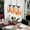 Vevino Pendant Light glass 20cm Amber, 3-light sources