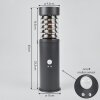 Dakar pedestal light anthracite, 1-light source, Motion sensor