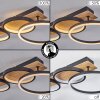 Avelal Ceiling Light LED brown, Wood like finish, black, 1-light source