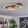 Gauvin Ceiling Light LED brown, Wood like finish, black, 1-light source