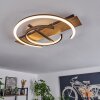 Gauvin Ceiling Light LED brown, Wood like finish, black, 1-light source