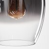 Vevino Pendant Light glass 20cm clear, Smoke-coloured, 4-light sources