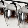 Vevino Pendant Light glass 20cm clear, Smoke-coloured, 4-light sources