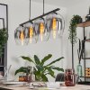 Vevino Pendant Light glass 20cm clear, Smoke-coloured, 4-light sources