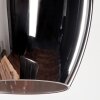 Vevino Pendant Light glass 20cm chrome, Smoke-coloured, 3-light sources