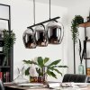 Vevino Pendant Light glass 20cm chrome, Smoke-coloured, 3-light sources