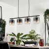 Lauden Pendant Light glass 15cm clear, Smoke-coloured, 4-light sources