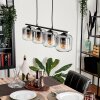 Lauden Pendant Light glass 15cm clear, Smoke-coloured, 4-light sources