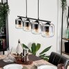 Lauden Pendant Light glass 15cm clear, Smoke-coloured, 4-light sources