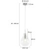 Steinhauer GLASS LIGHT Pendant Light stainless steel, 1-light source